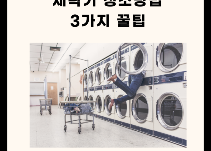 세탁기 청소와 관리 팁 3가지