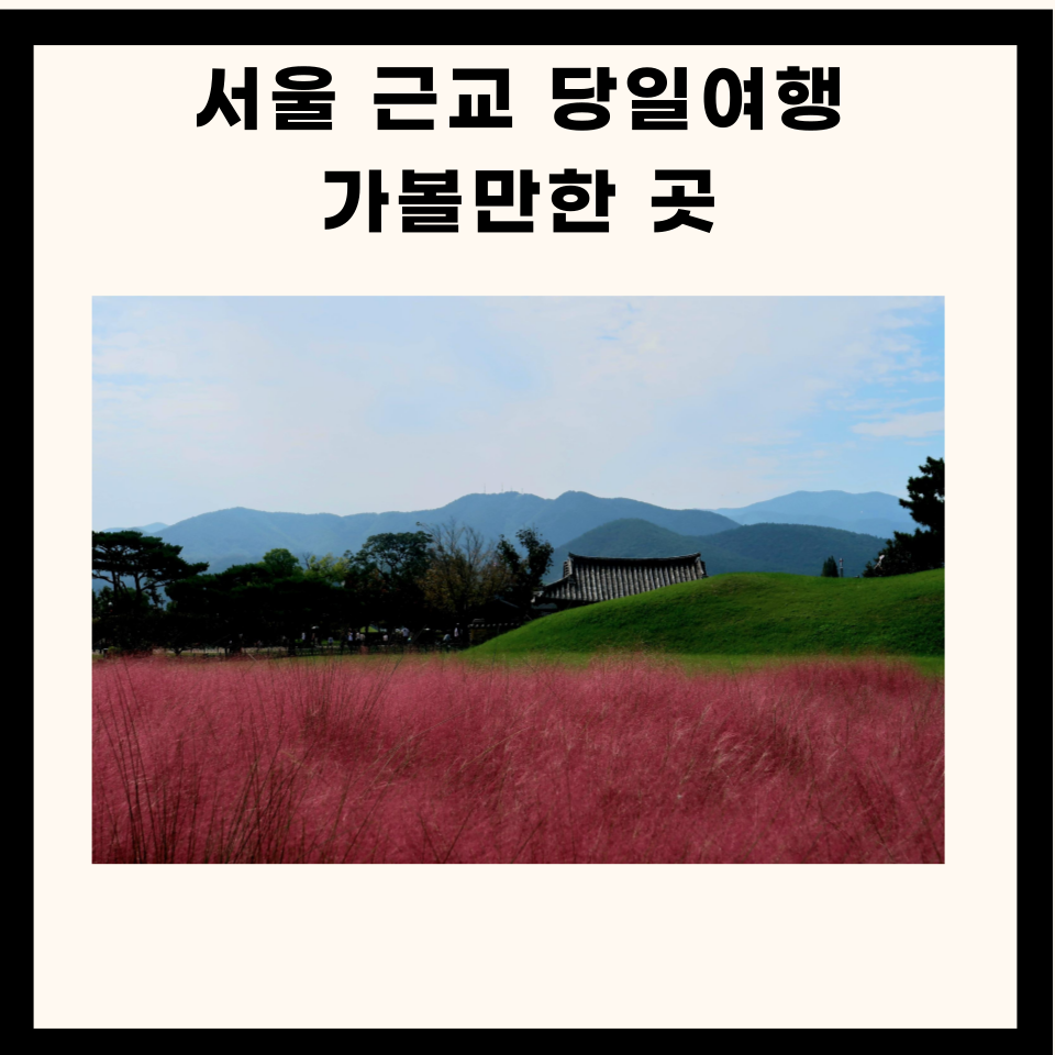 서울 근교 당일 여행 갈만한곳 5군데