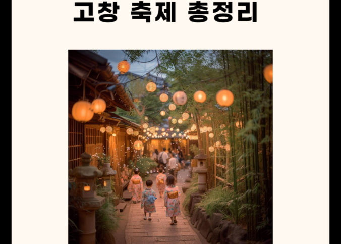 고창 축제 관련 총정리