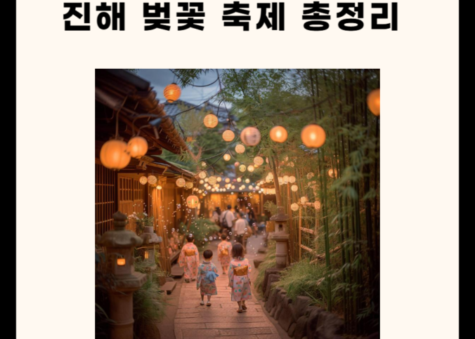 진해 벚꽃축제 가이드라인 총정리