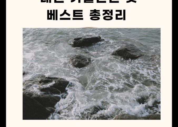 대천 가볼만한 곳 총정리 (명소, 카페, 맛집 5곳)