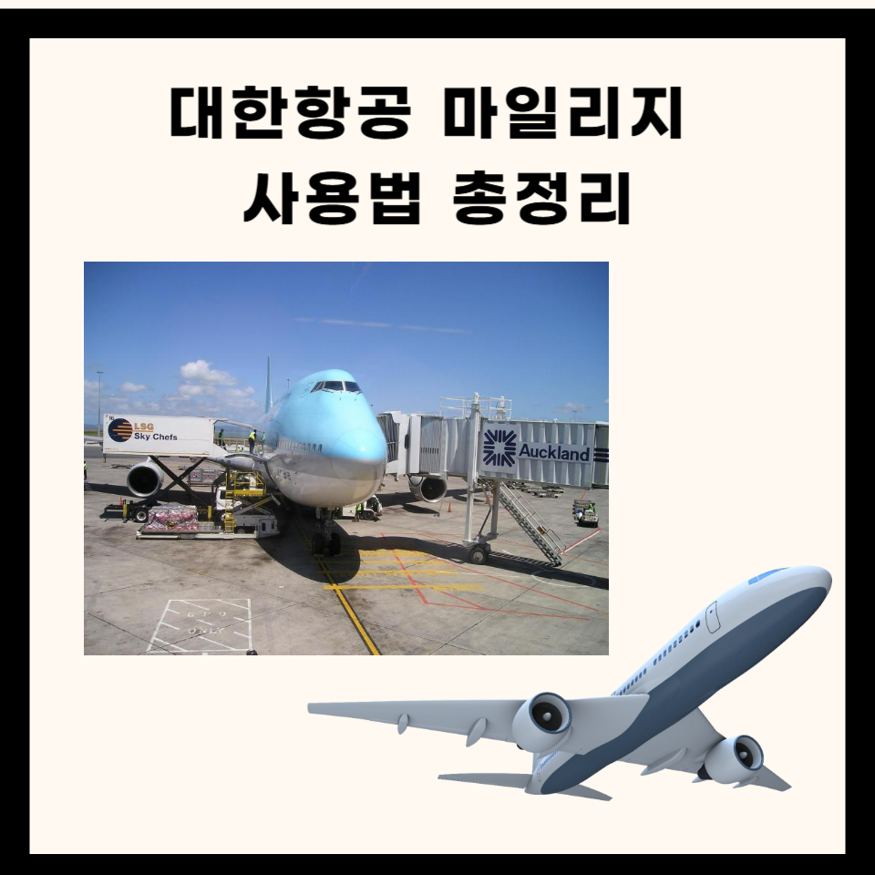 대한항공 마일리지 사용방법 총정리